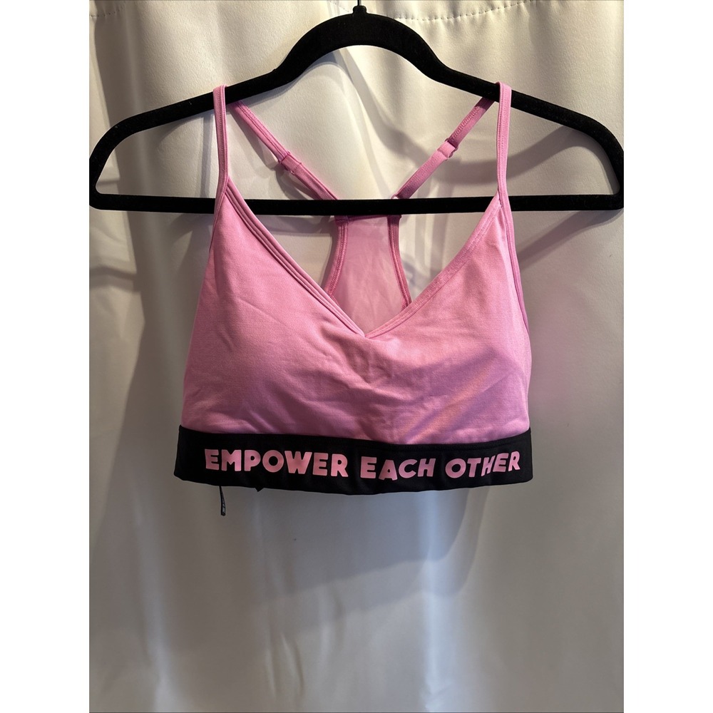 PINK‎ Sport Bra Empower Each Other Adjustable Straps Padding Large New Tags